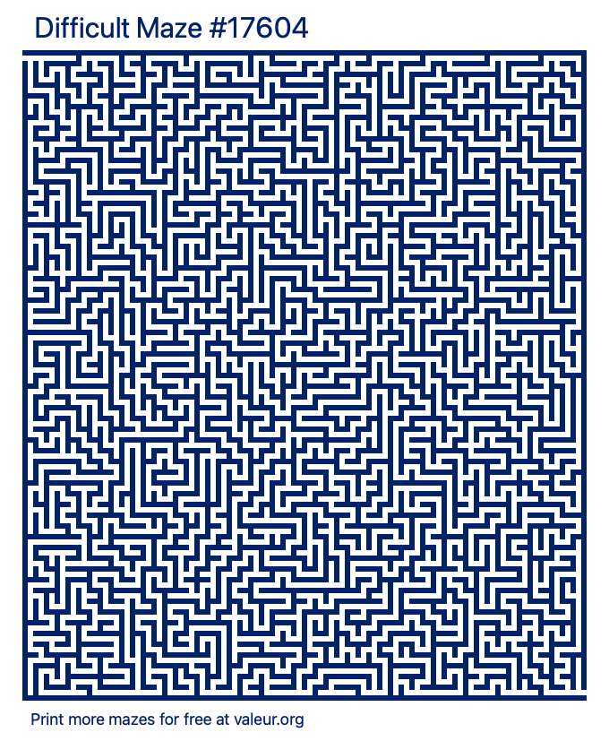 Free Printable Difficult Maze number 17604