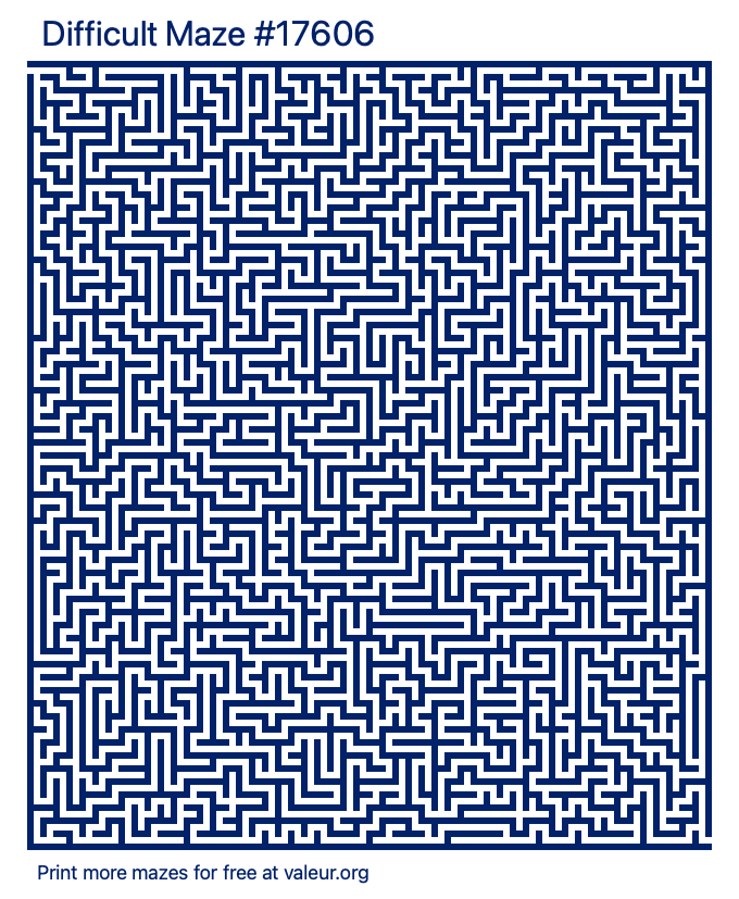 Free Printable Difficult Maze number 17606