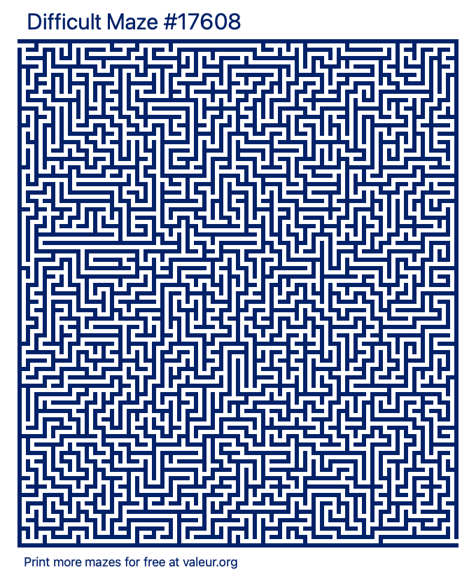 Free Printable Difficult Maze number 17608