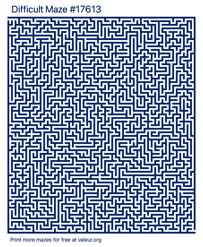 Free Printable Difficult Maze number 17613