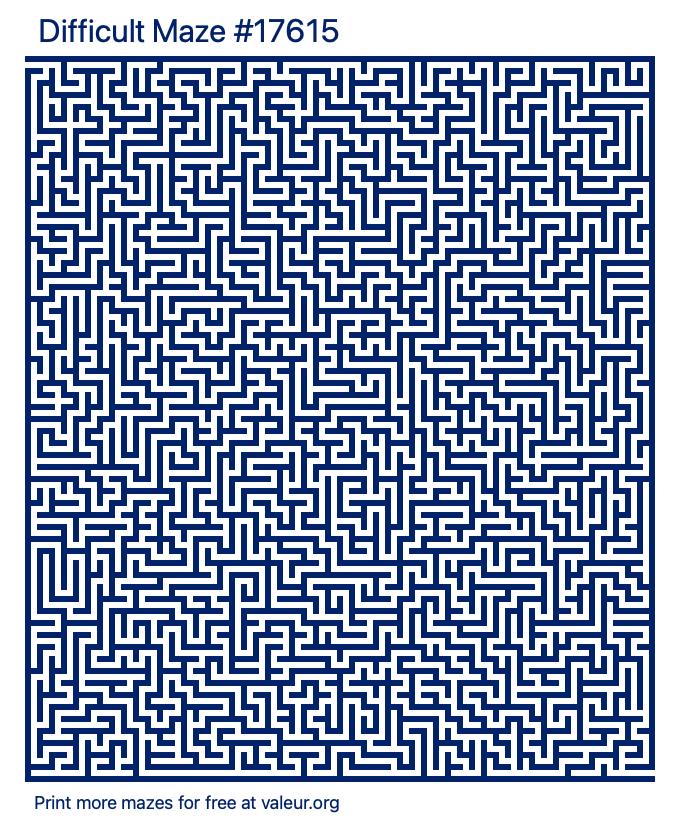 Free Printable Difficult Maze number 17615