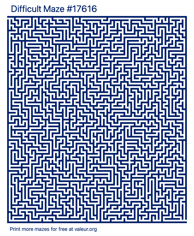 Free Printable Difficult Maze number 17616