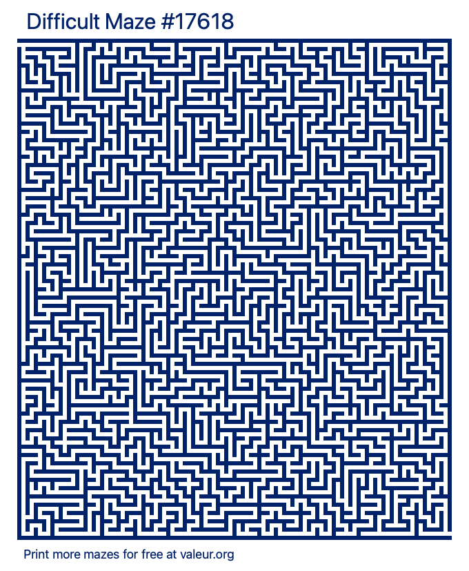 Free Printable Difficult Maze number 17618