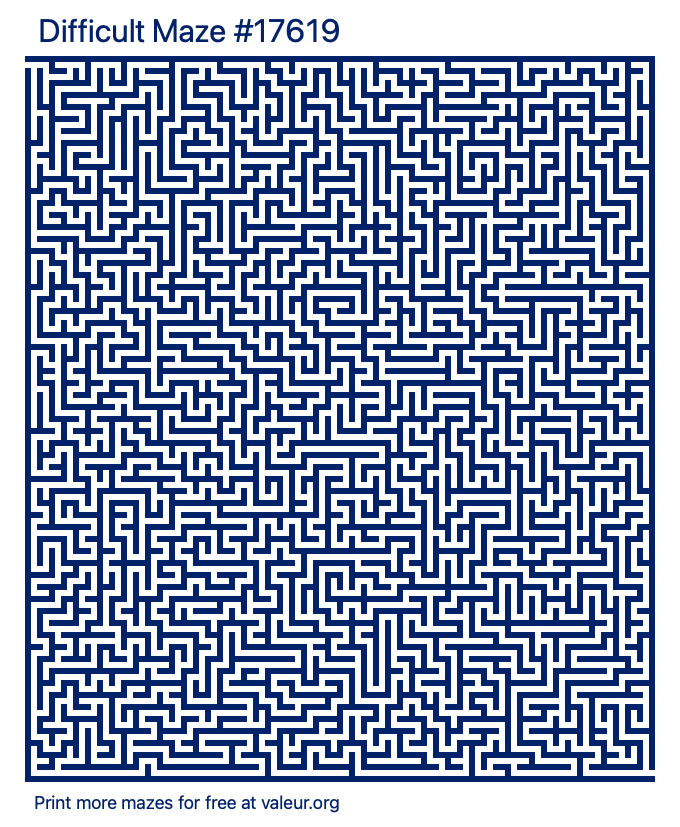 Free Printable Difficult Maze number 17619