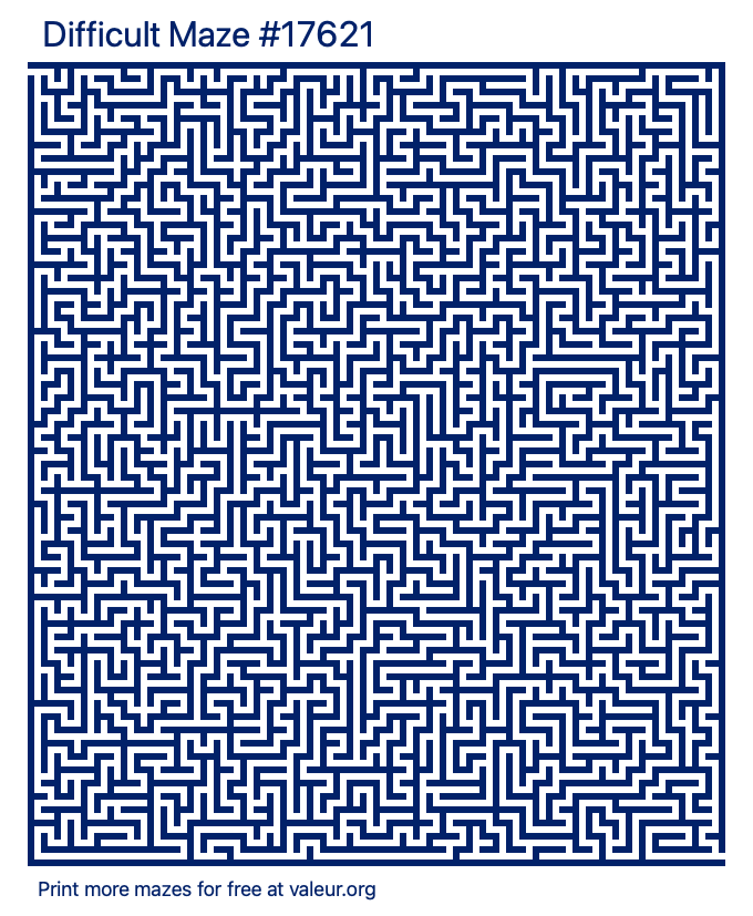 Free Printable Difficult Maze number 17621