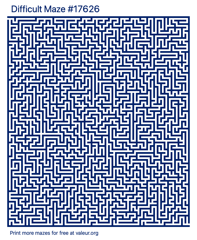 Free Printable Difficult Maze number 17626