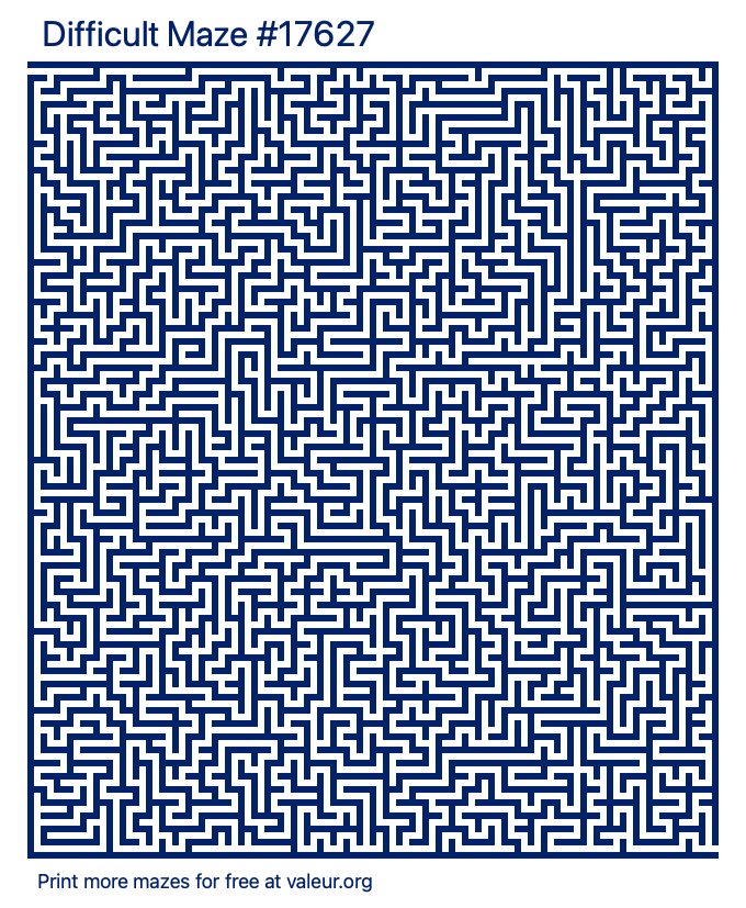 Free Printable Difficult Maze number 17627