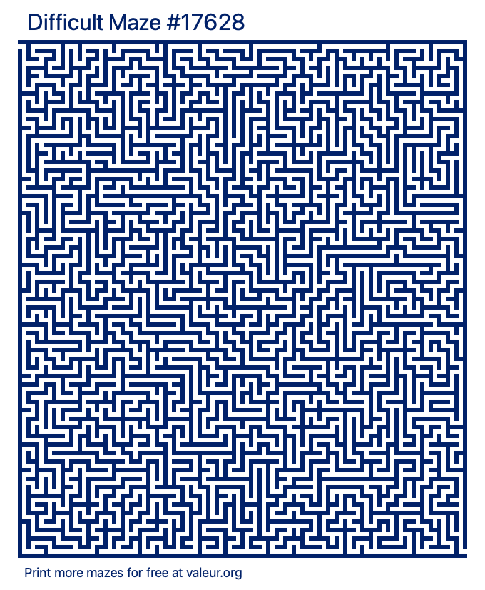 Free Printable Difficult Maze number 17628