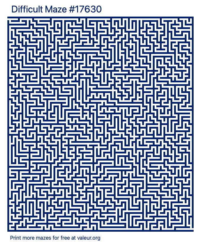 Free Printable Difficult Maze number 17630