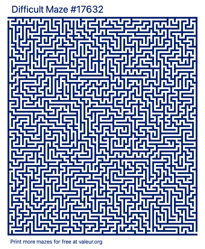 Free Printable Difficult Maze number 17632