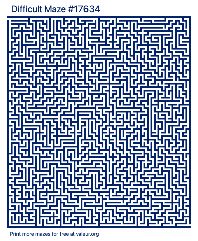 Free Printable Difficult Maze number 17634