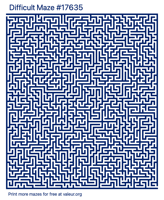 Free Printable Difficult Maze number 17635