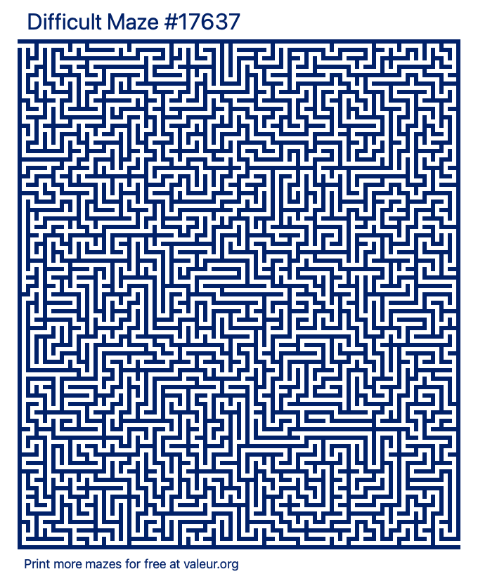 Free Printable Difficult Maze number 17637