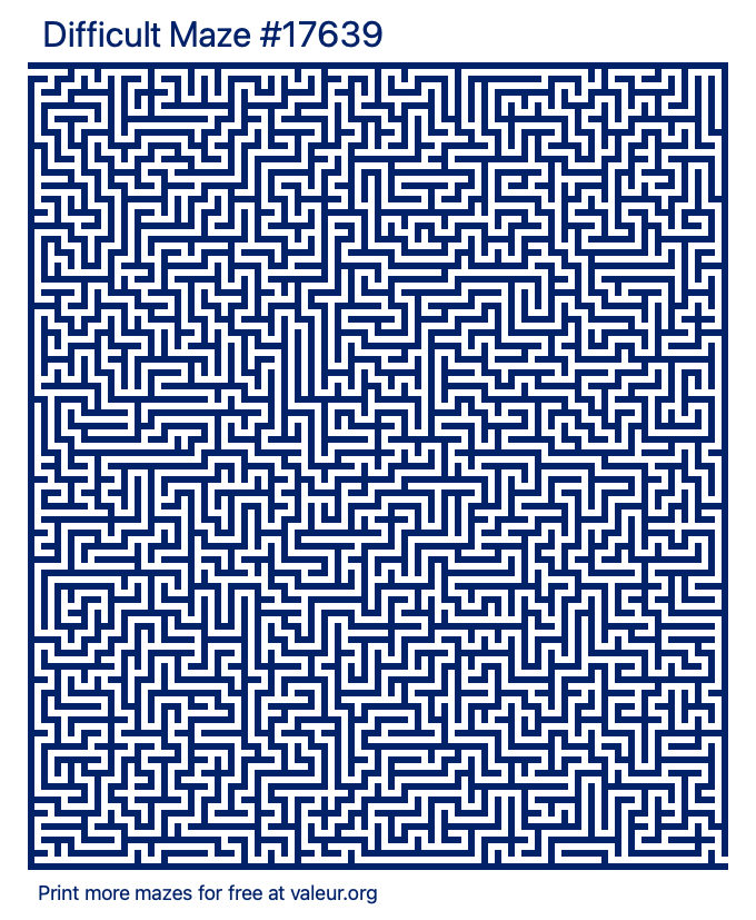 Free Printable Difficult Maze number 17639