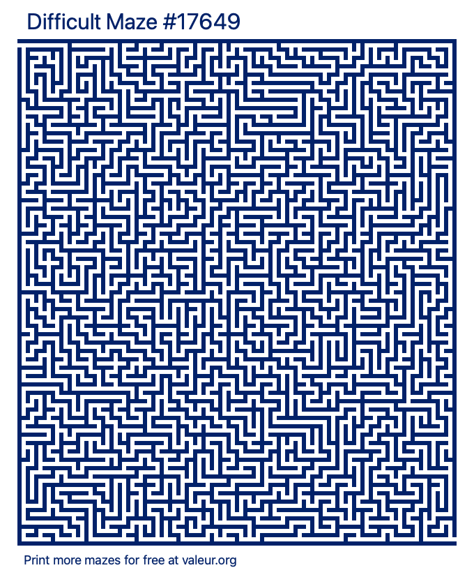 Free Printable Difficult Maze number 17649