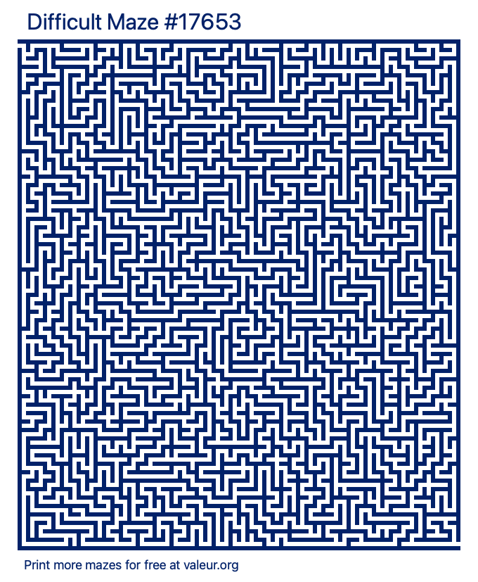 Free Printable Difficult Maze number 17653