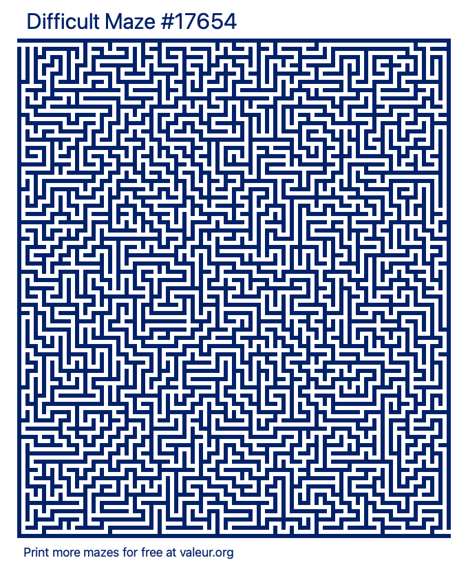 Free Printable Difficult Maze number 17654