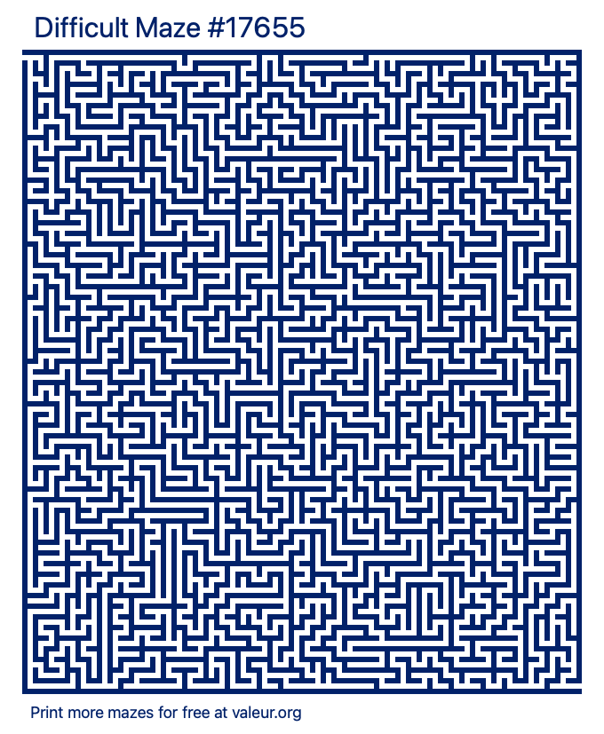 Free Printable Difficult Maze number 17655