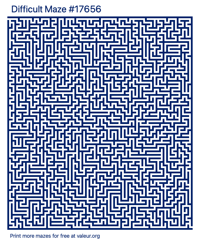 Free Printable Difficult Maze number 17656