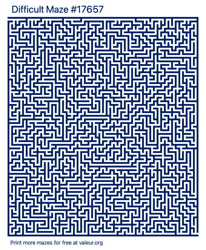 Free Printable Difficult Maze number 17657