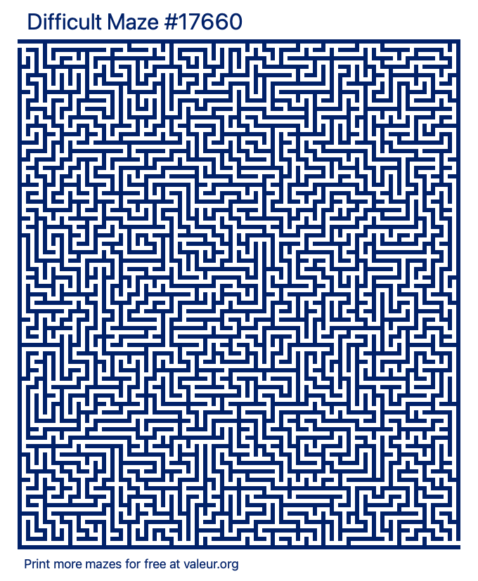 Free Printable Difficult Maze number 17660