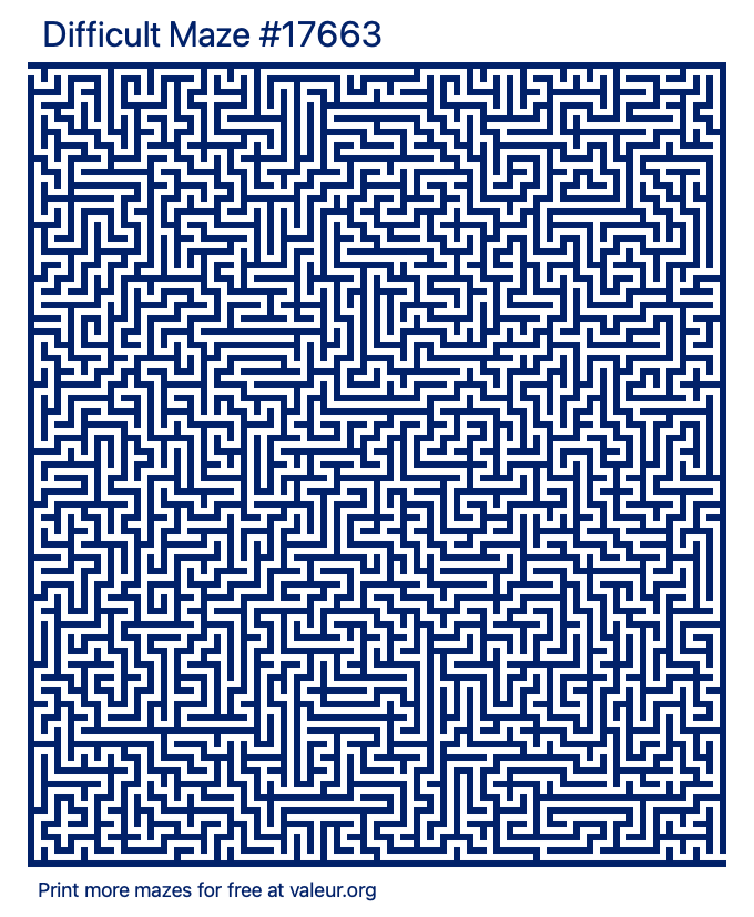 Free Printable Difficult Maze number 17663