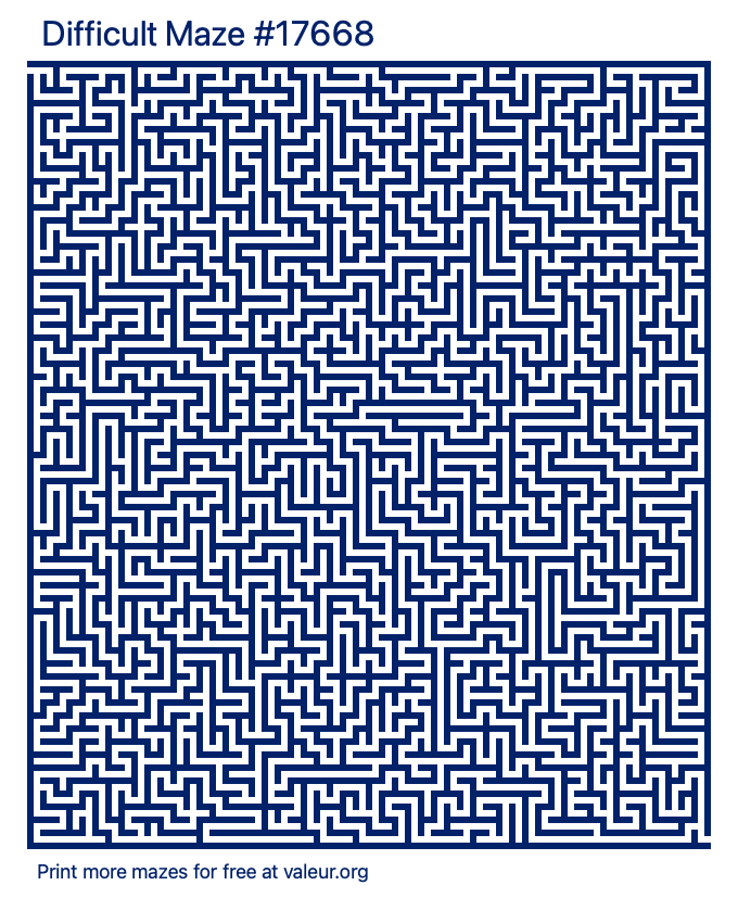 Free Printable Difficult Maze number 17668