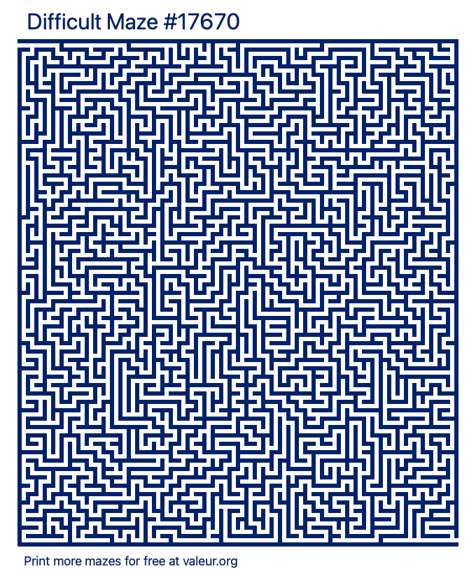 Free Printable Difficult Maze number 17670