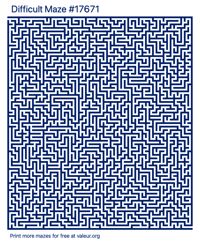 Free Printable Difficult Maze number 17671