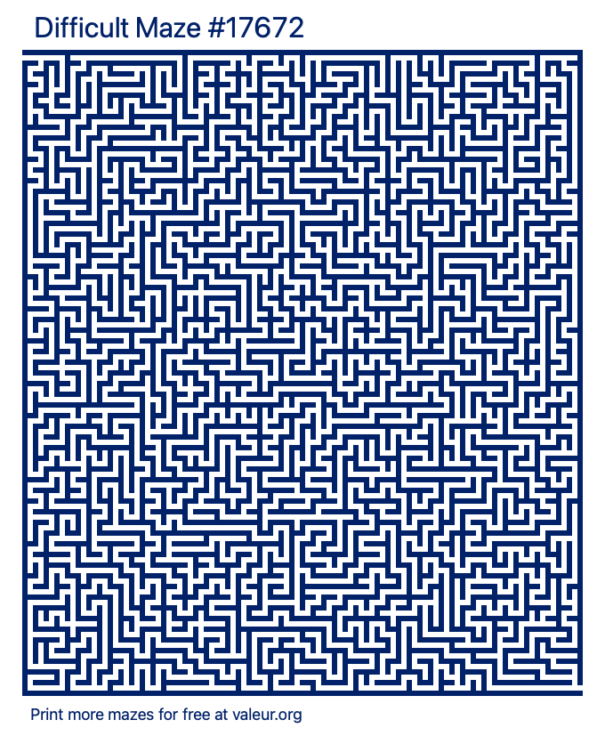 Free Printable Difficult Maze number 17672