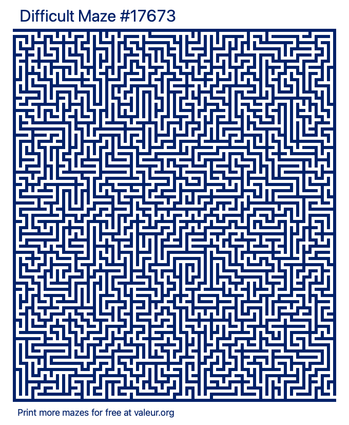 Free Printable Difficult Maze number 17673