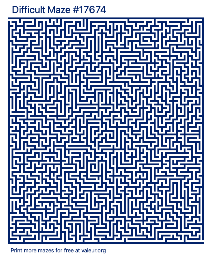 Free Printable Difficult Maze number 17674
