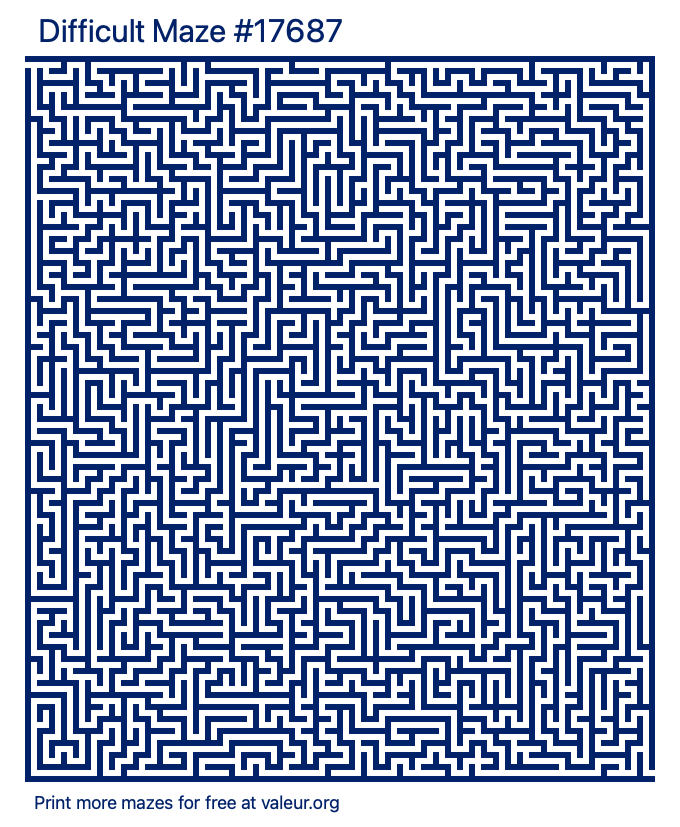 Free Printable Difficult Maze number 17687