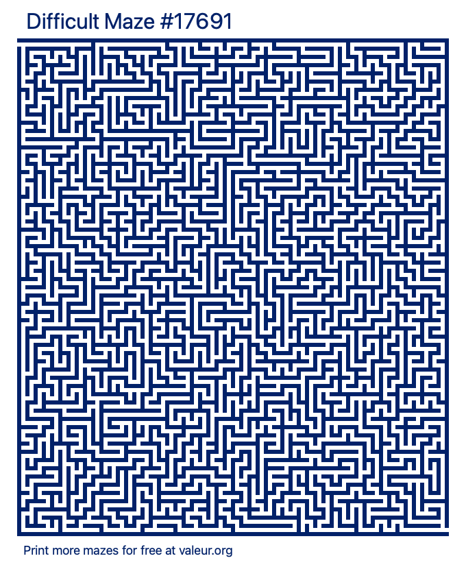 Free Printable Difficult Maze number 17691