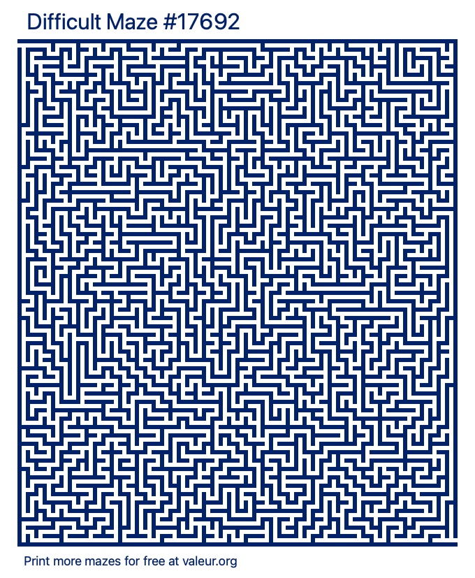 Free Printable Difficult Maze number 17692