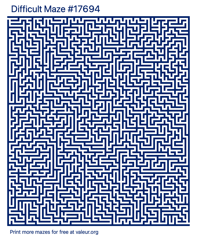 Free Printable Difficult Maze number 17694