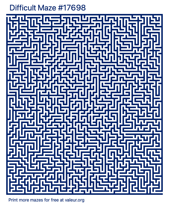 Free Printable Difficult Maze number 17698