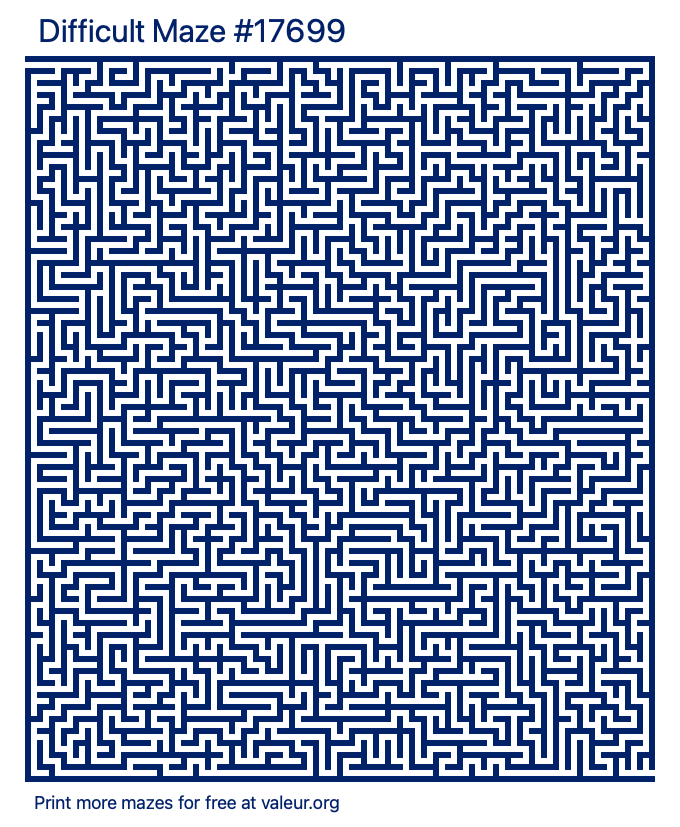 Free Printable Difficult Maze number 17699