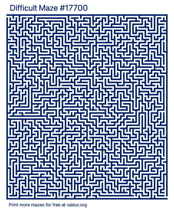 Free Printable Difficult Maze number 17700