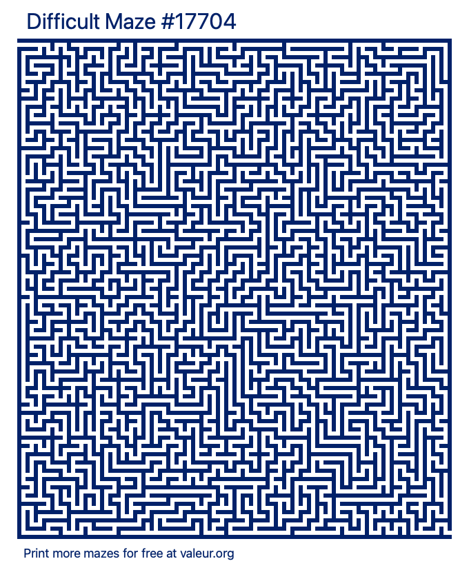 Free Printable Difficult Maze number 17704