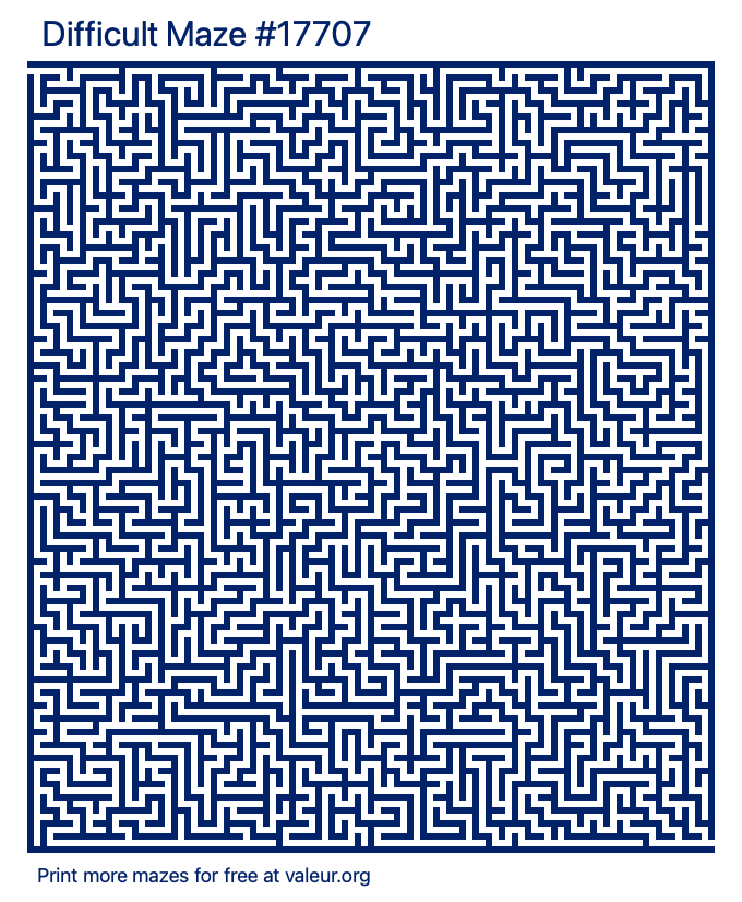 Free Printable Difficult Maze number 17707