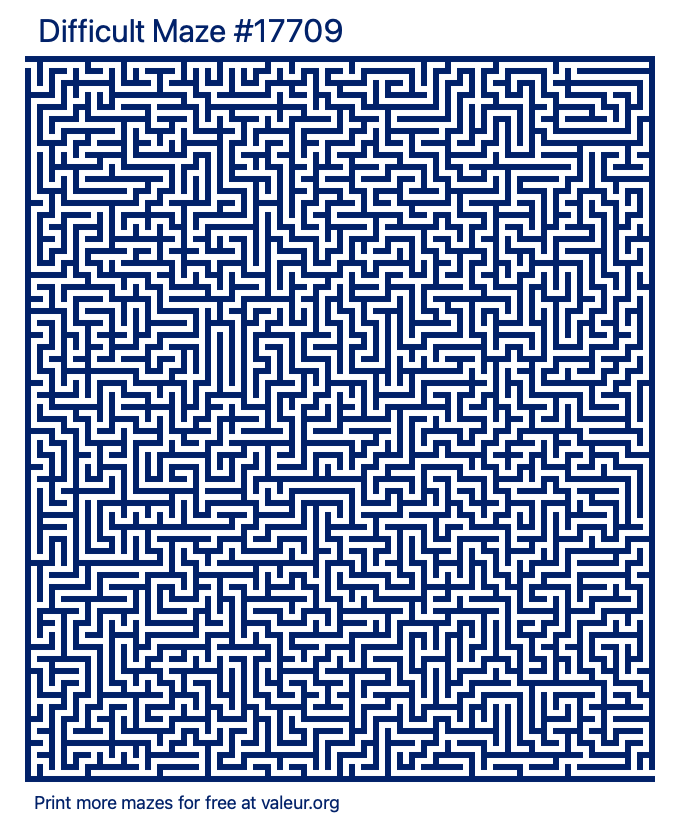 Free Printable Difficult Maze number 17709