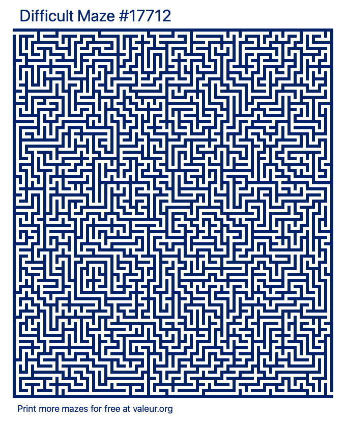 Free Printable Difficult Maze number 17712