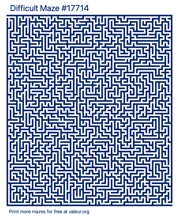 Free Printable Difficult Maze number 17714