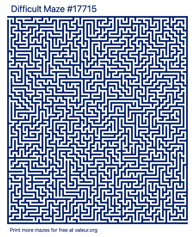 Free Printable Difficult Maze number 17715