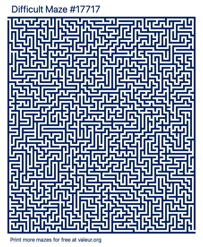 Free Printable Difficult Maze number 17717