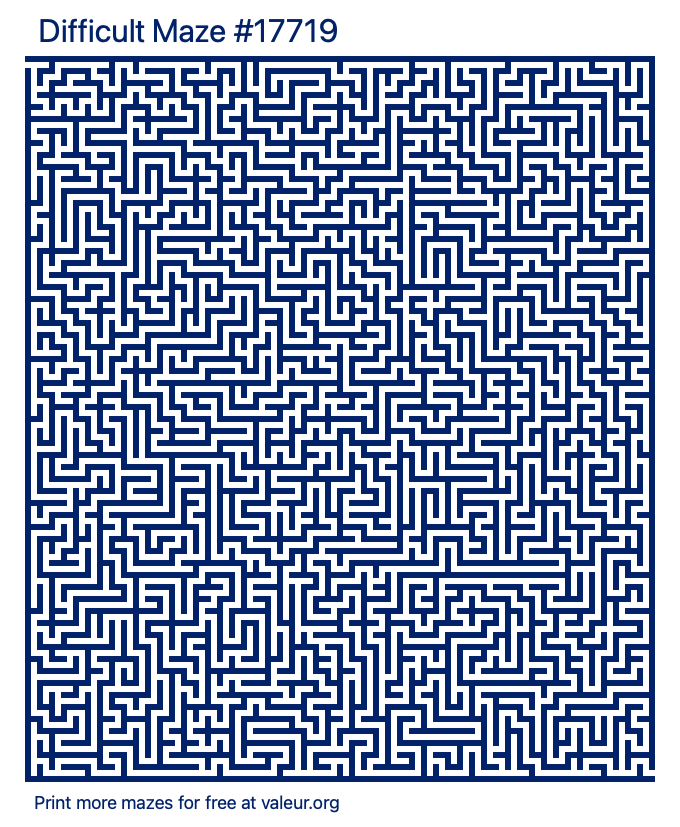 Free Printable Difficult Maze number 17719