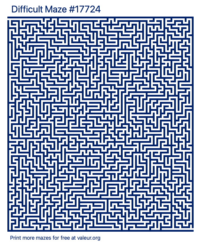 Free Printable Difficult Maze number 17724