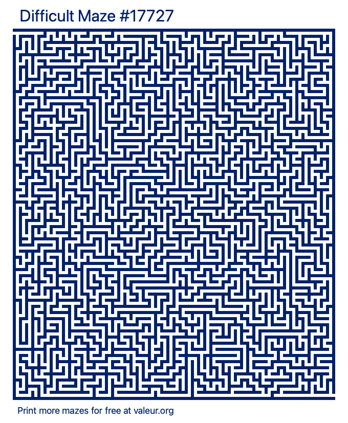 Free Printable Difficult Maze number 17727