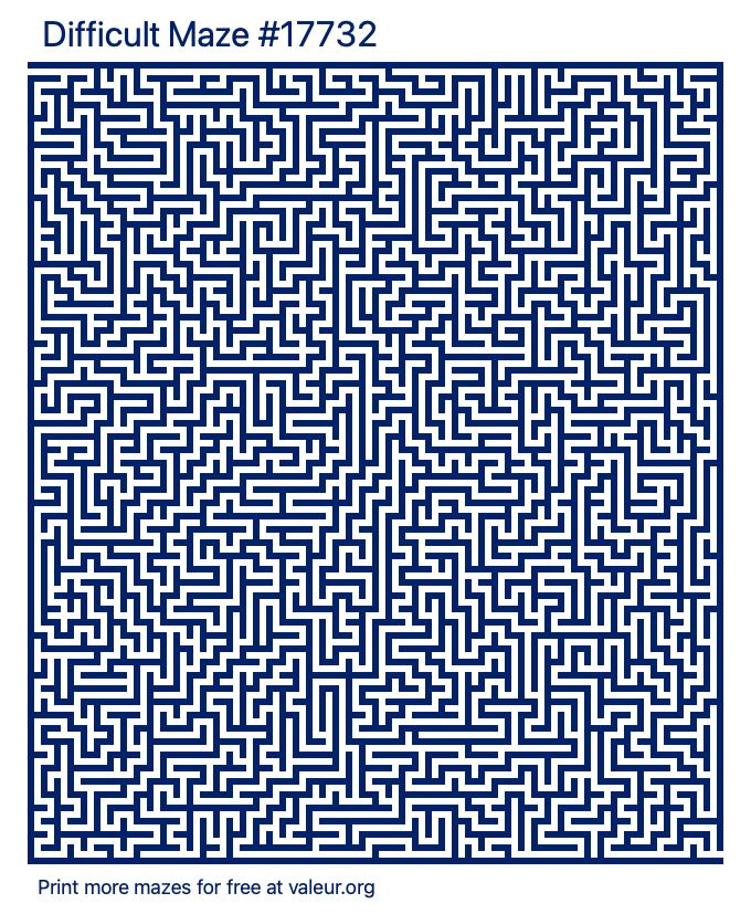 Free Printable Difficult Maze number 17732